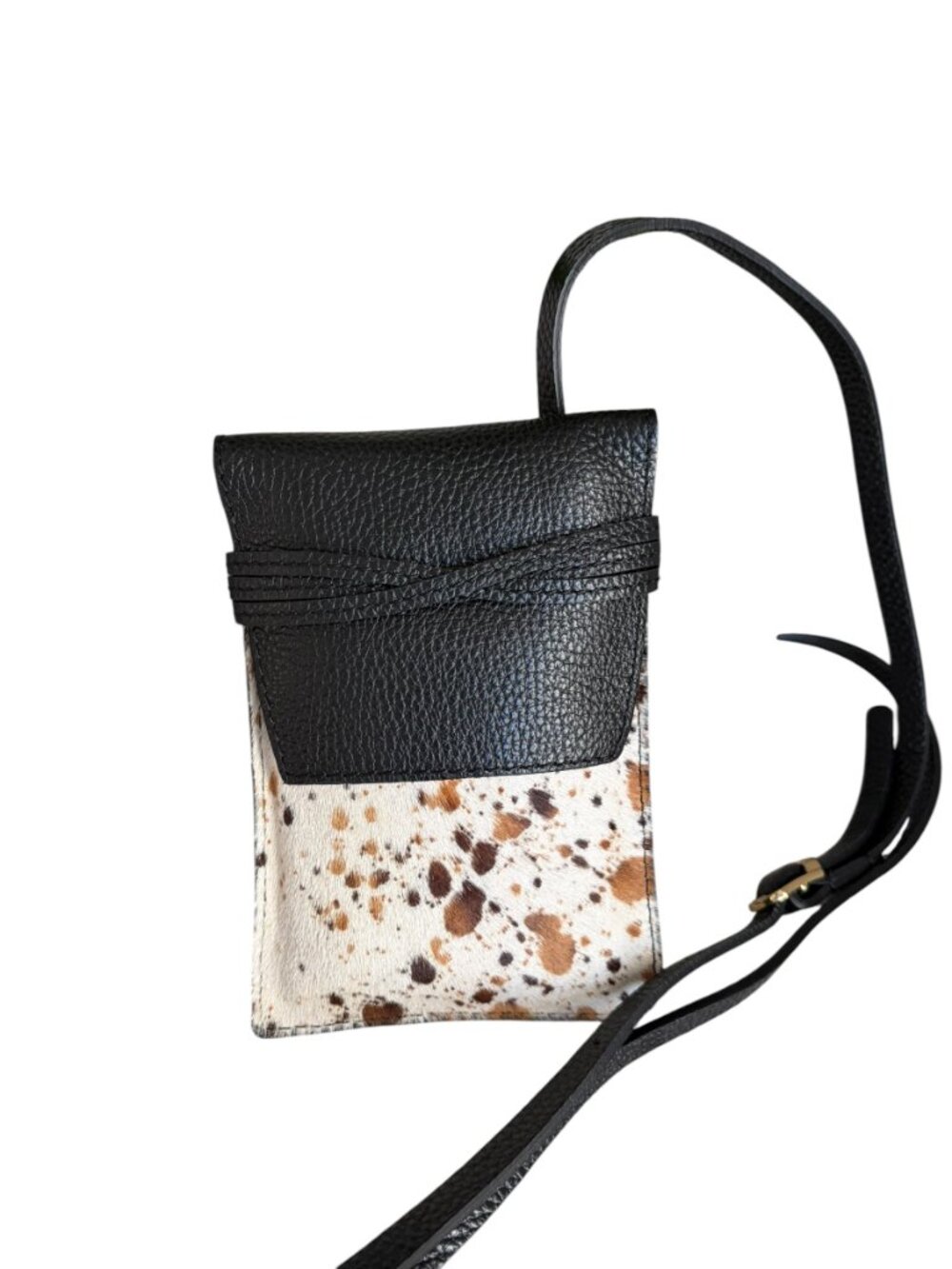 Divina Firenze Slim Amanda "Salt & Pepper"' Hair-on-Hide Crossbody